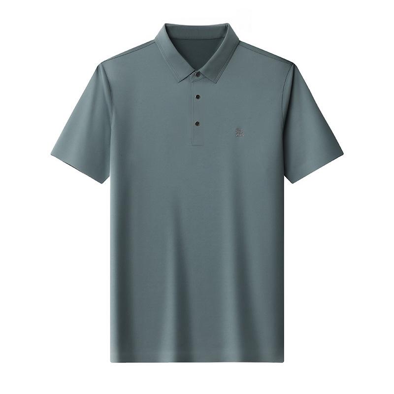 Летняя новая мужская однотонная повседневная деловая бесшовная не требующая глажки — фото 6