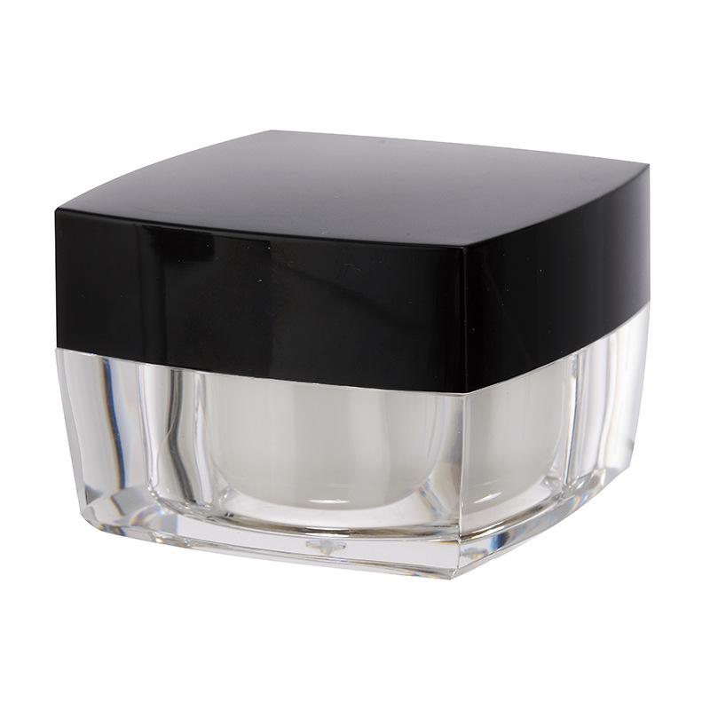 New Style Square Acrylic Cream and Lotion Jar Set 15ml Transparent Acrylic