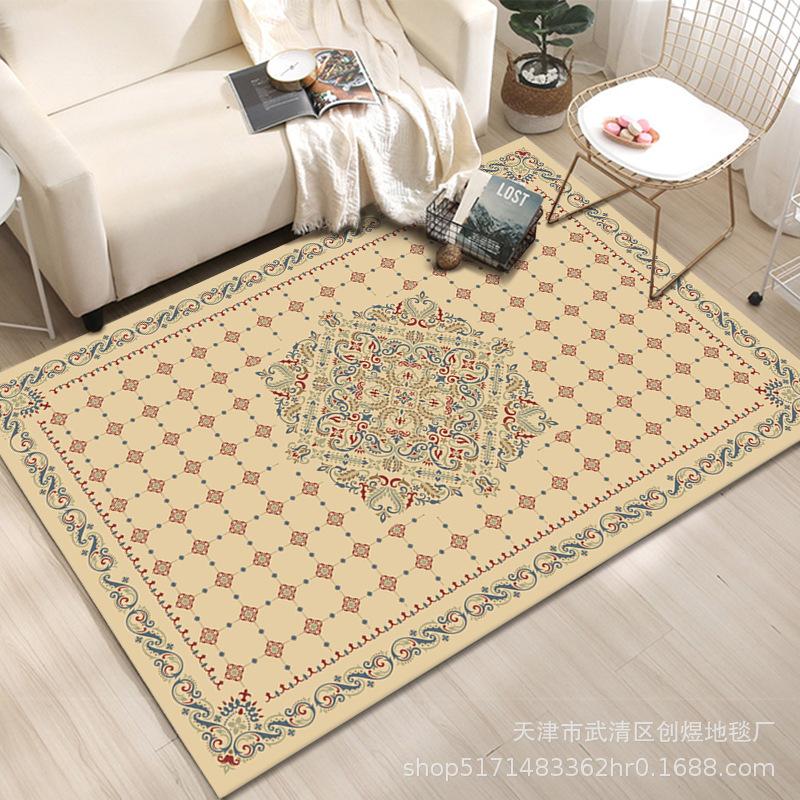 Retro Ethnic Style Carpet, Living Room Floor Mat Bosmia B & B Hotel Carpet Outdoor Tent Mat