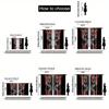 2pc Japanese Dragon Curtains – Black & Red   Light-Filtering Rod Pocket for Living Room   Bedroom & Kitchen (Rod Not Included)