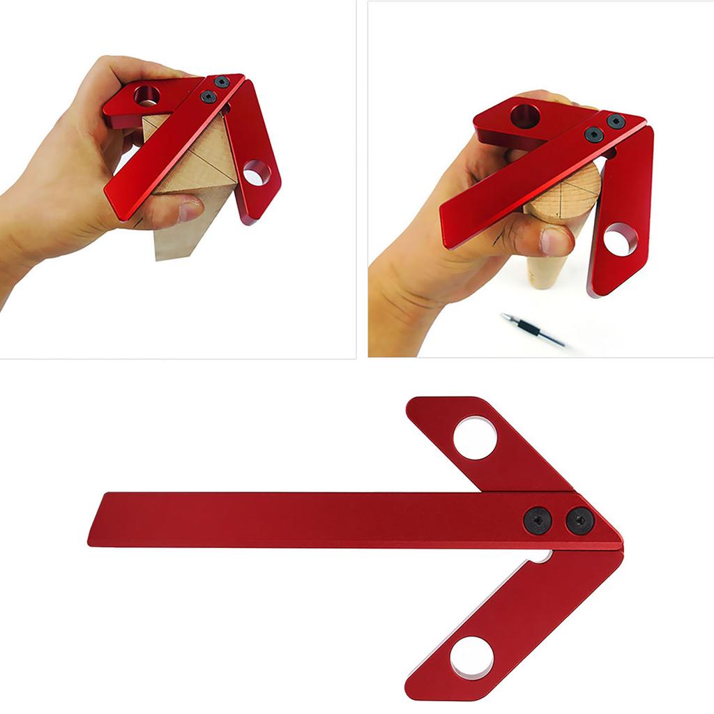 45 90 Degrees Carpenter Right Angle Line Gauge Round Heart Ruler