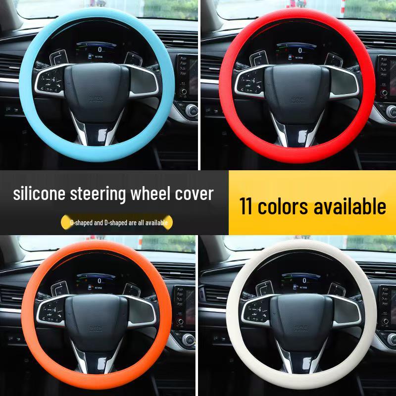 Ultra-Thin Anti-Slip Silicone Steering Wheel Cover - Summer Ice-Feel, Soft, Universal Fit for All Seasons