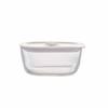 HARIO (Hario) Japanese-made Heat-resistant Glass Airtight Storage Container - Square, 600ml, BUONO Kitchen KSTM-60-TW, Clear