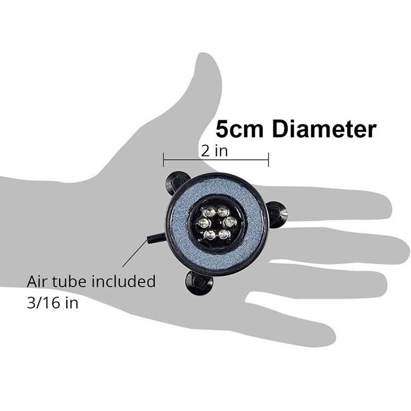 Lumină LED cu schimbare de culoare, impermeabilă, pentru acvariu, rotundă, lampă decorativă cu barbotor pentru acvariu. Această lumină este ideală pentru acvariu, bazin cu pești, piscină.