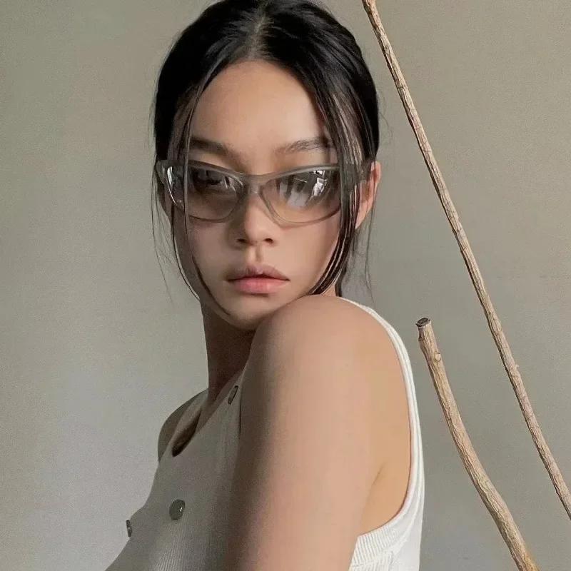 Sunglasses Women New Punk Y2K Goggle Luxury Brand Wrap Square Sun Glasses 2000'S Shades Eyewear UV400 Female Designer Eyeglasses