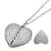 Angel Wing Shape Pendant Hot Transfer Printing Charms Heart Sublimation Custom Photo Printable Necklaces Ornament Gifts
