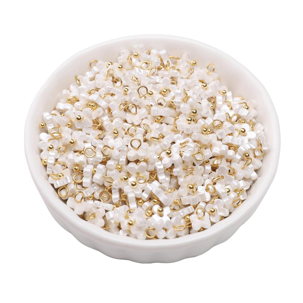 Resin Charms Imitation Pearl Preserving Mini Flower Pendant For Jewelry Making Accessories