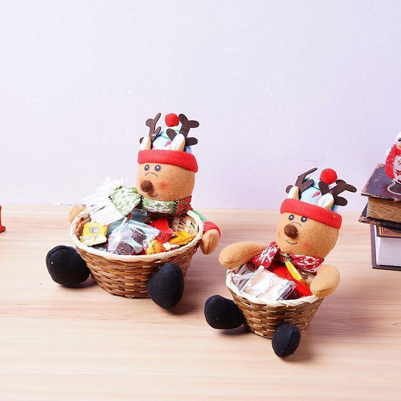 Basket Christmas Candy Childrens Candy Box Jar Gift Xmas Ornament Home Decor