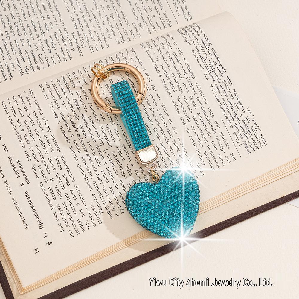 Милый Мультяшный Брелок-Подвеска Сердце со Стразами