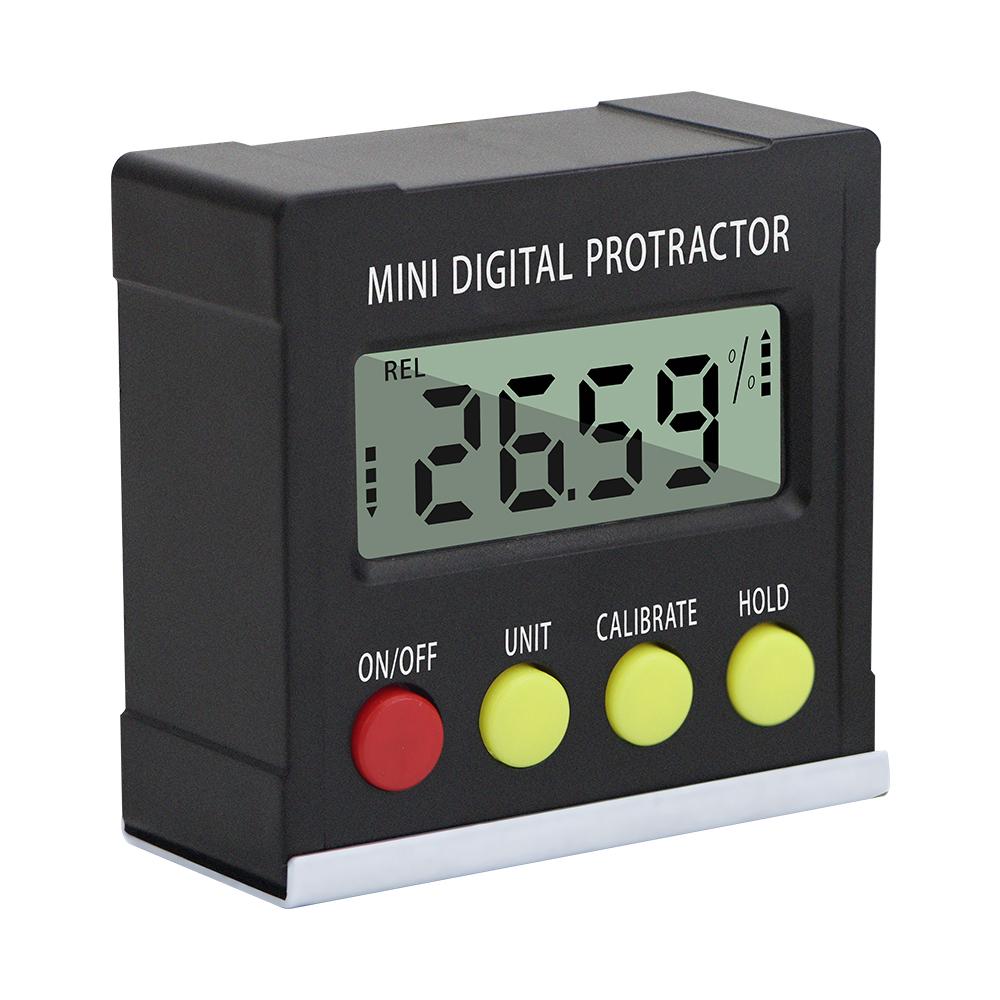 

Panoramic Angle Gauge Mini Digital Protractor 360° Electronic Level Box Inclinometer Angle Gauge Magnetic Base Measuring Tools чёрный