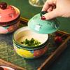 Ceramic Stew Pot with Lid Home Use Soup Bowl for One Person Steamed Egg Cup Bird Nest Bowl