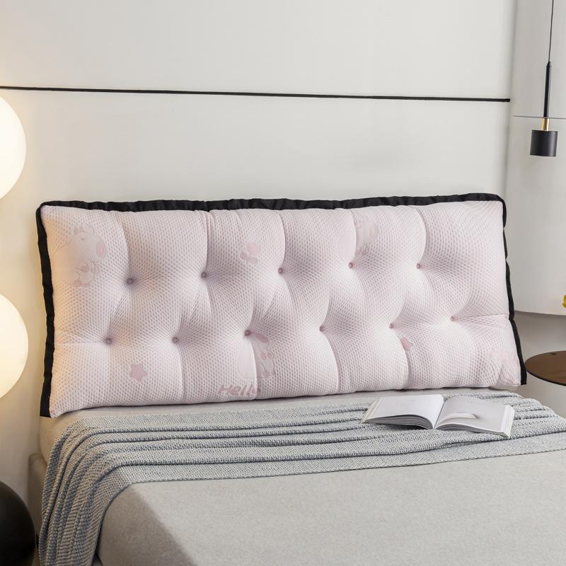 Non-slip Bedhead Cushion Large Pillow Summer Waist Protection with Zipper for Double Sofa Tatami Bed Reading Backrest 100-200cm
