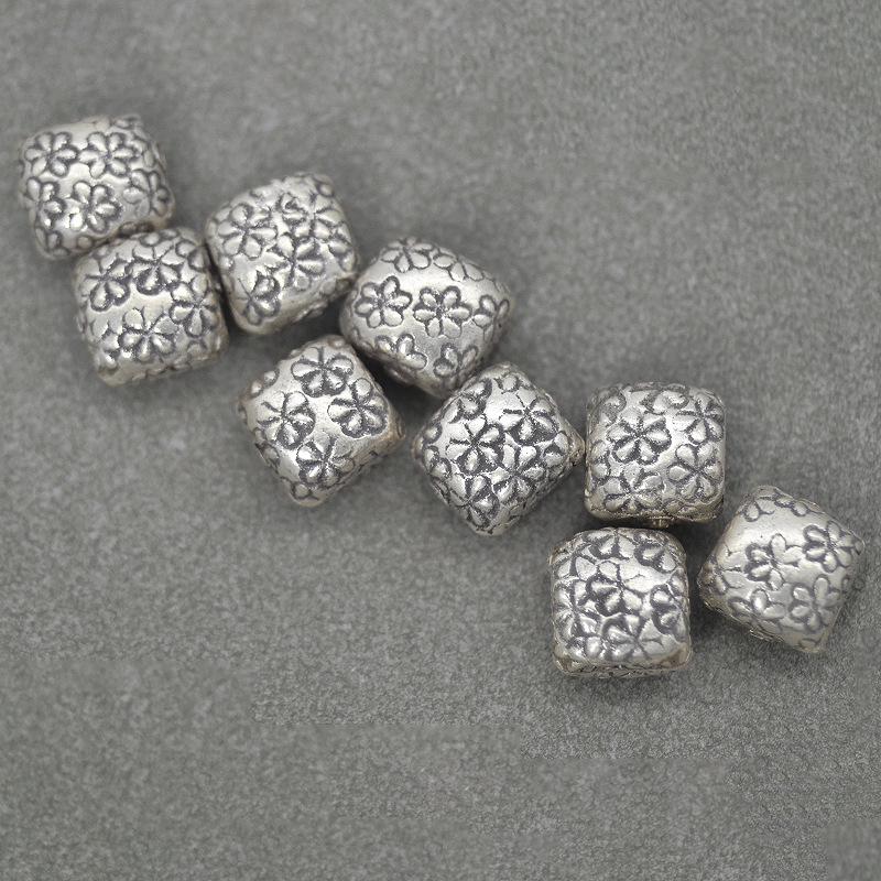 Handcrafted Thai Silver Ethnic Beaded Bracelet DIY Accessory