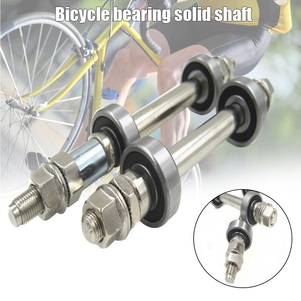14CM 18CM Bicycle Wheel Hub Axle Front Rear 6000/6200 Bearing Solid Shaft Bicycle Axle Lever Bike Repair Tool Accessories