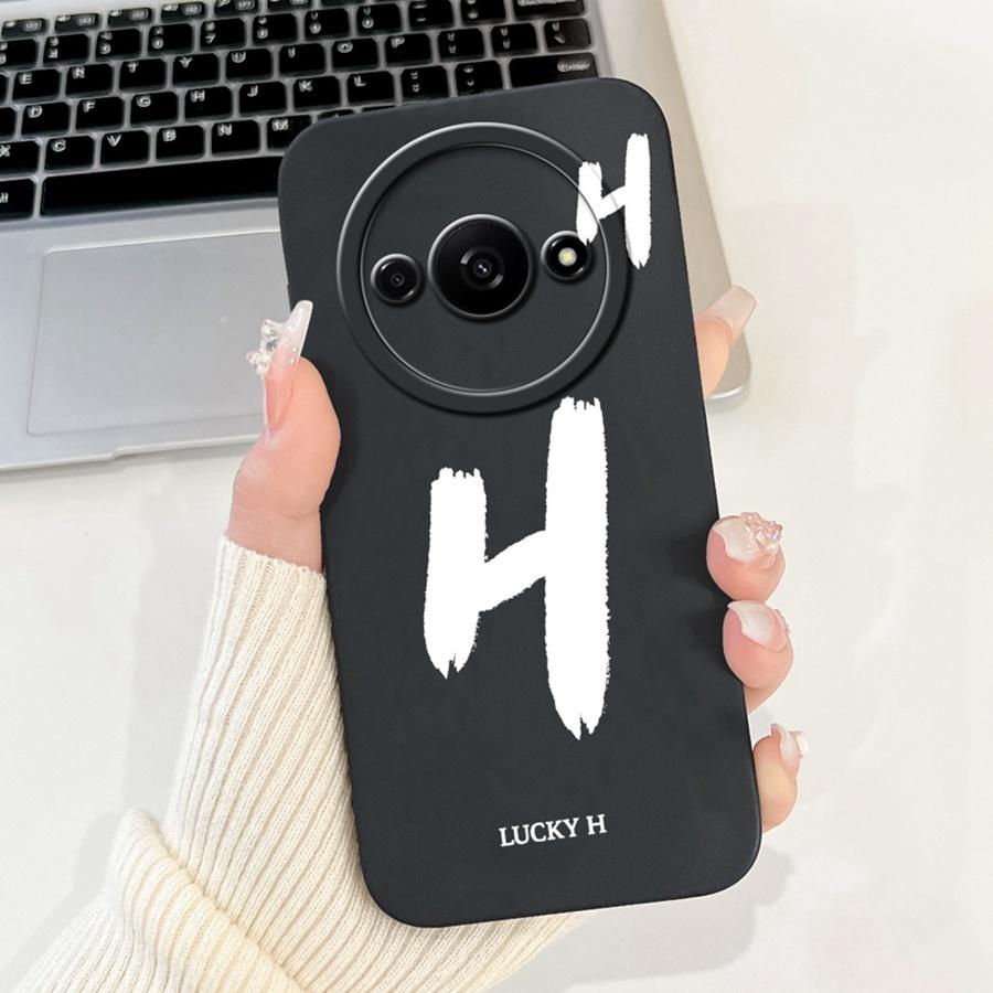 For Xiaomi Redmi A3 Back Cover Popular Letter Protector Soft Silicone Phone Cases For RedmiA3 A 3 4G Xiaomi Poco C61 Funda