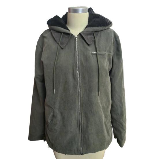 Sudadera con capucha para hombre, manga larga, múltiples bolsillos, tapeta con cremallera, chaqueta con forro de felpa grueso