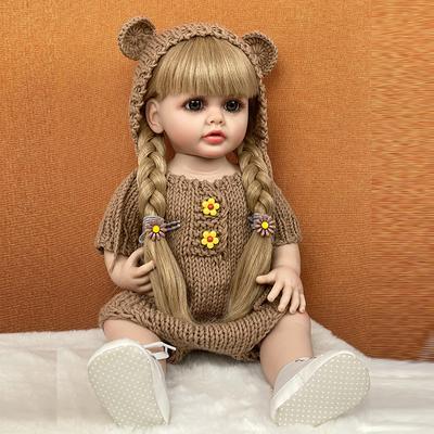 55 εκ. 22 ιντσών Reborn Dolls Ρεαλιστική Πλήρης Σιλικόνη Baby Bebe Βινυλίου Νεογέννητο κορίτσι κούκλα Princess Toddler Παιχνίδι Δώρο