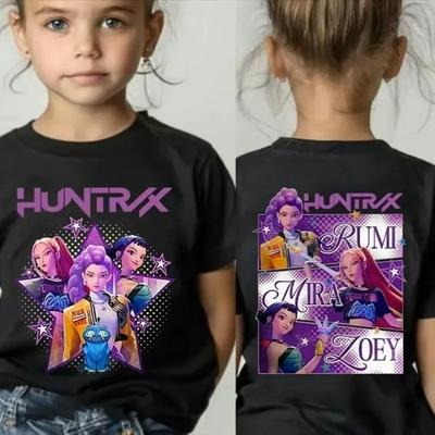Kpop Vânătorii de Demoni Imprimeu Tricou Grafic Vară Haine Copii 2025 Film Tricou Fete Băieți Topuri cu Mânecă Scurtă Tricou Confortabil