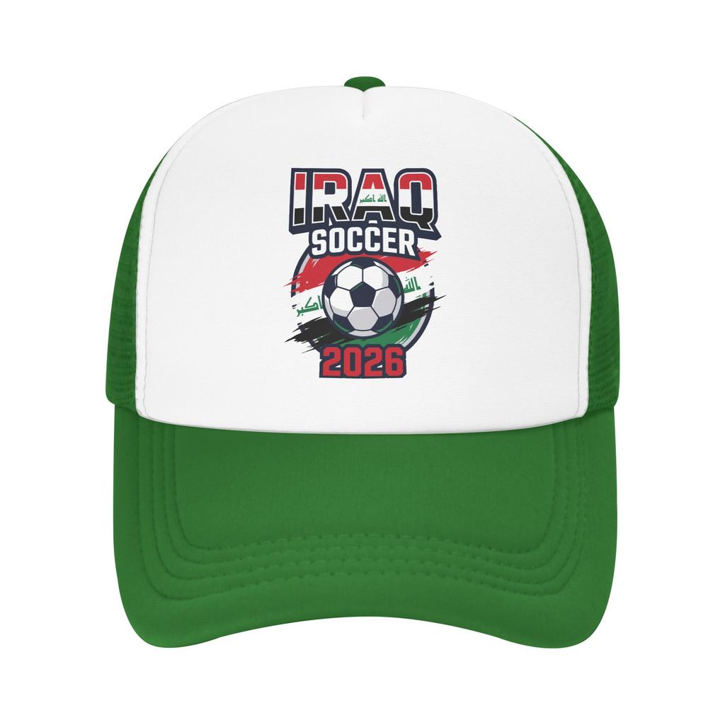 Iraq Flag Iraqi Soccer Football Mesh Baseball Caps Unisex Women Sport Trucker Worker Cap  Hat Adjustable Summer Trucker Caps
