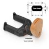Beech Wood Guitar Hanger Wall Mount with Gravity Lock for Acoustic & Electric Instruments