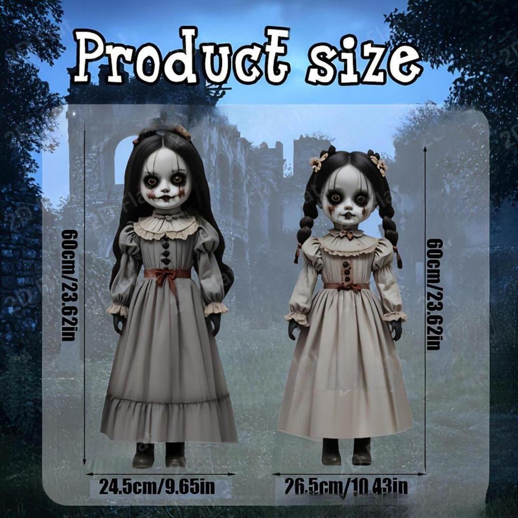 2 Stück Halloween Outdoor Dekorationen Gartenschild, Gartenstecker 2D Flach Horror Gruselig für Garten