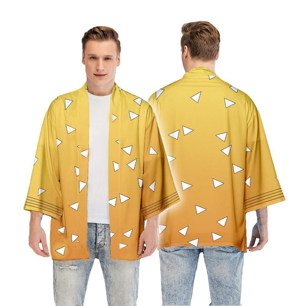 Japan cartoon comics Demon Slayer 3D Printed Cosplay Kimono Fashionable Cloak Taoist Robe Hanfu 0072