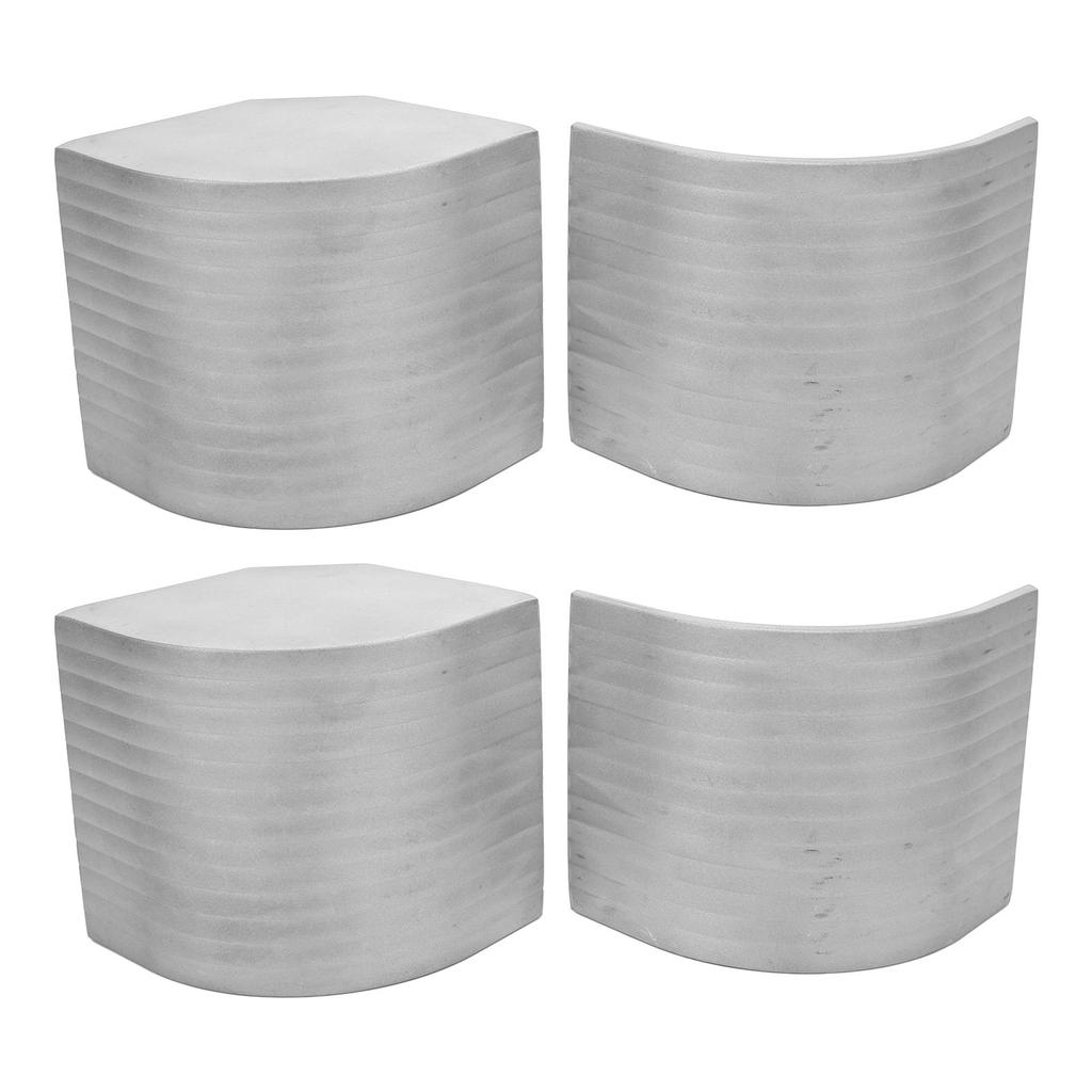 4pcs Pontoon Corner Caps Aluminum for 90 Degree Rounded Corners Height 3 9 16in to 3 5 8in Top 4 1 16in to 4 3 16in