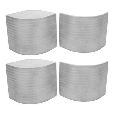4pcs Pontoon Corner Caps Aluminum for 90 Degree Rounded Corners Height 3 9 16in To 3 5 8in Top 4 1 16in To 4 3 16in