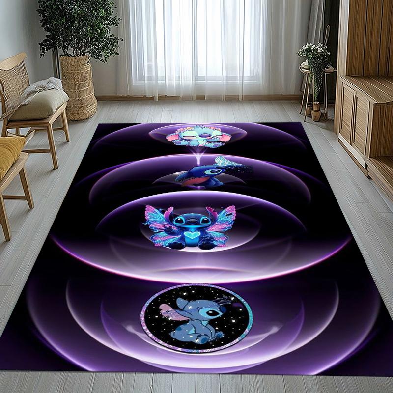 Tappeto da Salotto Antiscivolo con Disegno di Mostro Kawaii a Punti S, Morbido Tappeto per Camera da Letto, Stanza dei Giochi dei Bambini, Divano, Zerbino Decorativo per la Casa, Regalo