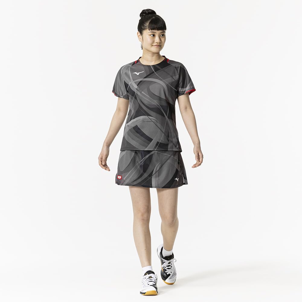 All Japan Table Tennis Game Short JTTA Table Tennis Size XL Women's Shirt, Sleeve, Certified, Women's Team, 82JAB700, Women's, Black,