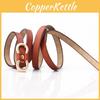 Womens Faux Leather Thin Belt With Knot Closure For Street Style And Daily Wear