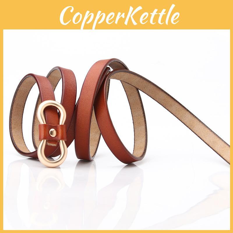 Womens Faux Leather Thin Belt With Knot Closure For Street Style And Daily Wear