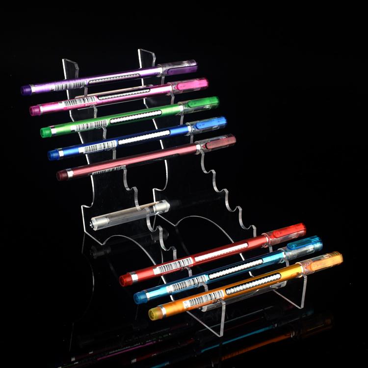 Clear Acrylic Pen and Pencil Display Stand with Customization Options