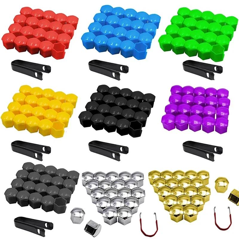 Set da 20 Pezzi Tappi per Dadi Ruota Auto Anti-Ruggine Tappi per Viti Gomme Auto Tappi per Bulloni Dadi Ruote Auto Copri Viti Mozzo Accessori Auto 17/19/21mm