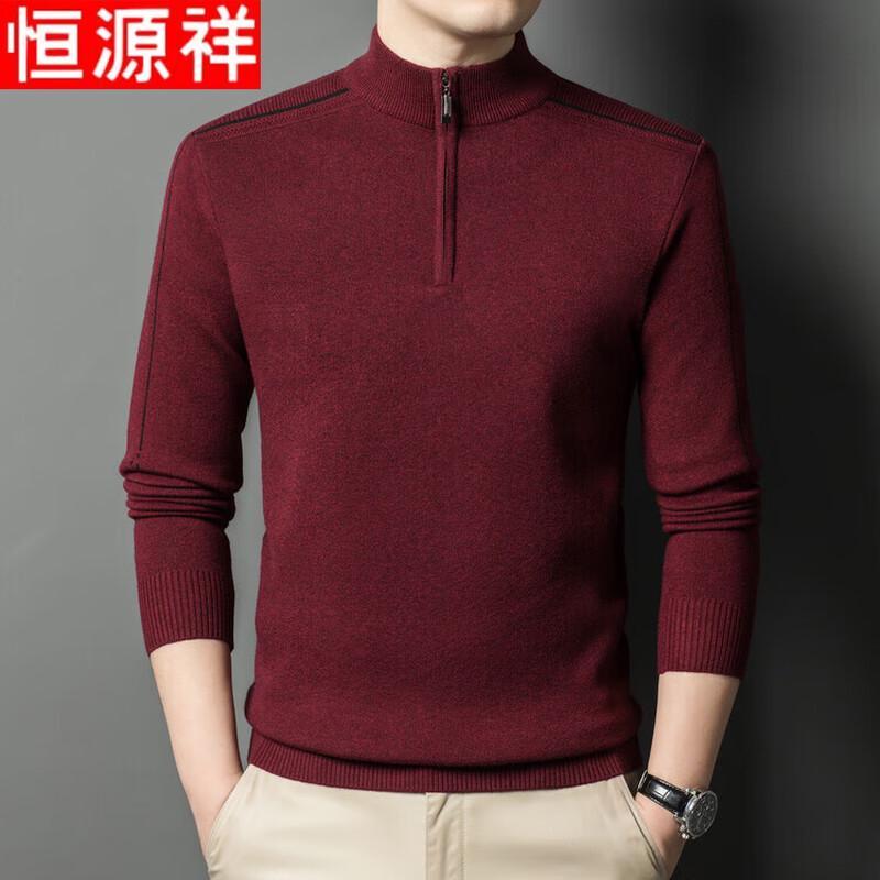 

Hengyuanxiang Men s Half-Zip Thick Warm Sweater XL
