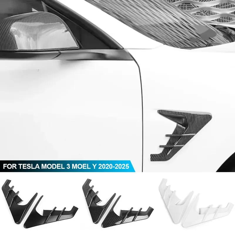 2Pcs Car Side Camera Protection Covers Kit Decoration Sticker Car Modification Accessories for Tesla Model 3 Moel Y -2025