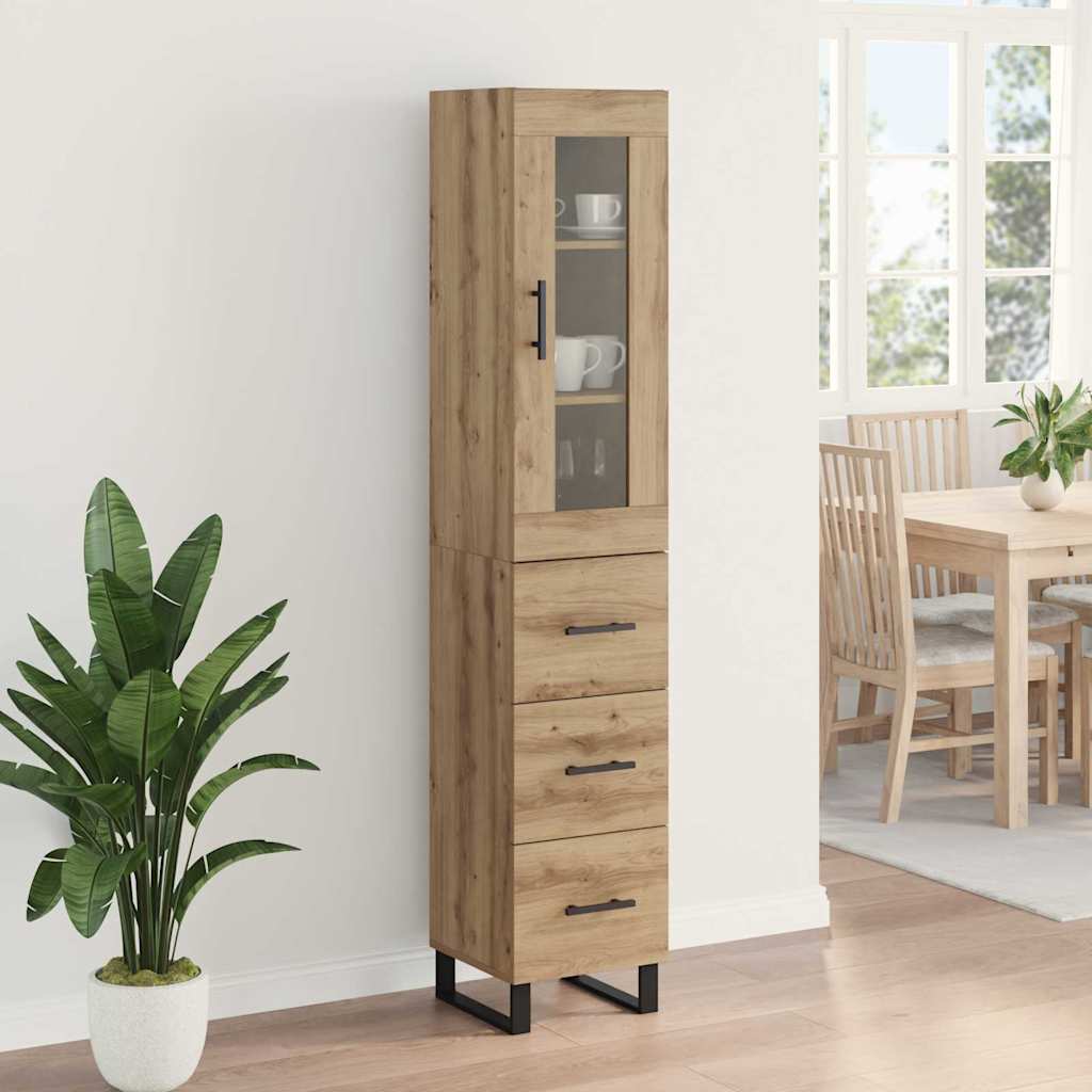 Highboard Artisan Oak 34.5 x 34 x 180 cm Particleboard