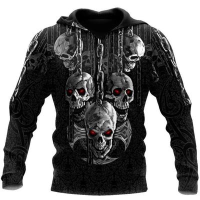 Nowe Grafiki Czaszki Męskie Bluzy Top 3D Moda Unisex Bluza Zima i Jesień Hip Hop Oversize Odzież Casual