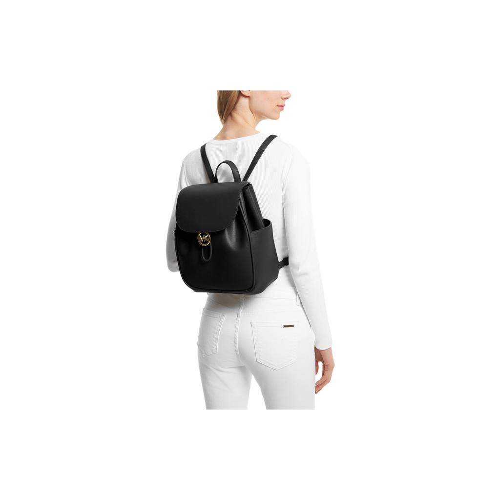 Michael Kors Cheryl Solid Color Flap Drawstring Leather Backpack Medium Women backpack Black Camel 30F3G2EB2L
