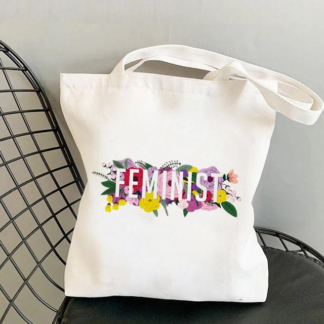 Shopper Girl Power with Butterflies Bag Harajuku Women Shopping Bag Canvas Shopper Bag Girl Handbag Tote Bag Shoulder Lady Bag