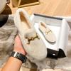 Mao Mao Shoes Women's Winter Wear 2025 Mink Hair Doudou Shoes Thick-soled Velvet Thermal Cotton Shoes Large Size Velvet Thicker