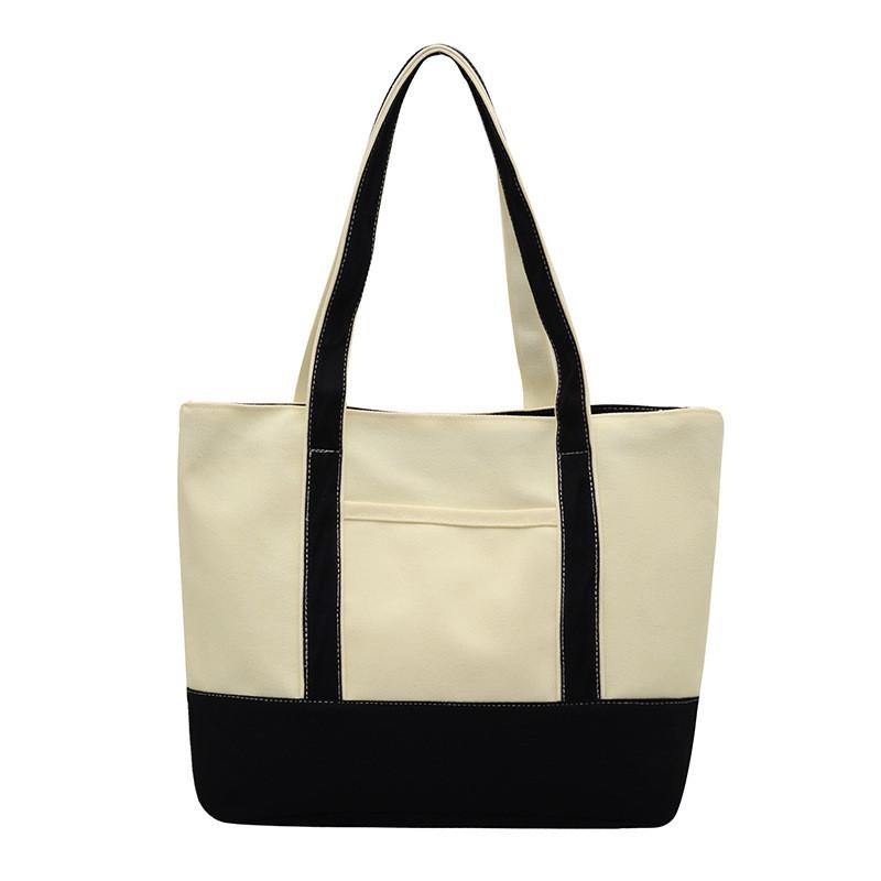 Borsa a Tote in Tela Personalizzabile Unisex Grande Capacità per Uso Quotidiano