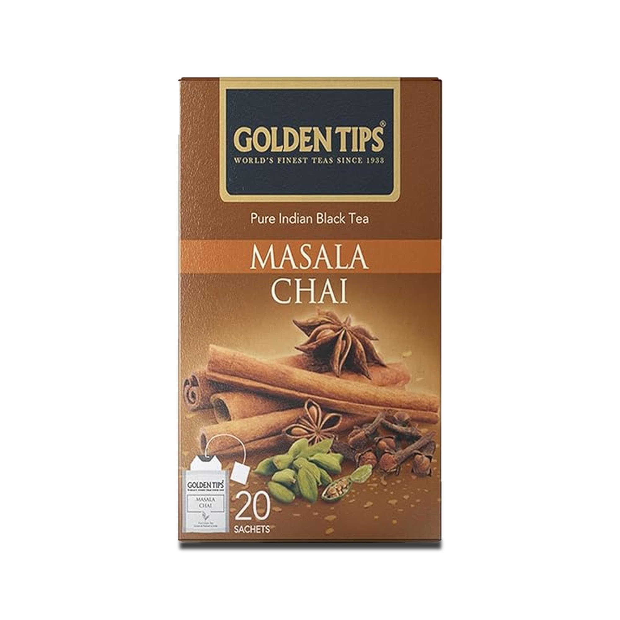 Golden Tips Masala Tea Bags (20 Cups) Natural, 40 g