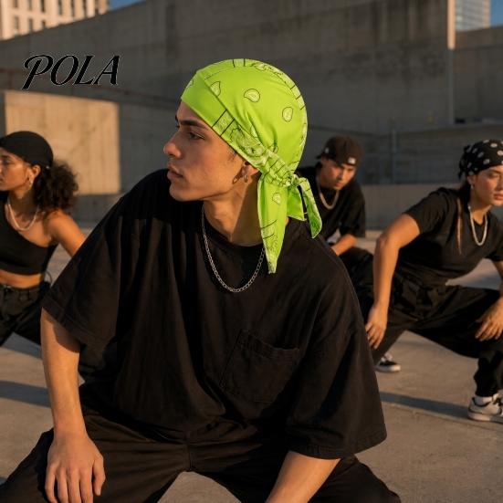 Pirate Hat, Adjustable Streamer Design Hip-hop Cap, Cashew Print Street Style Hat, Breathable Elastic Fabric Hip-Hop Outdoor Sports Hat