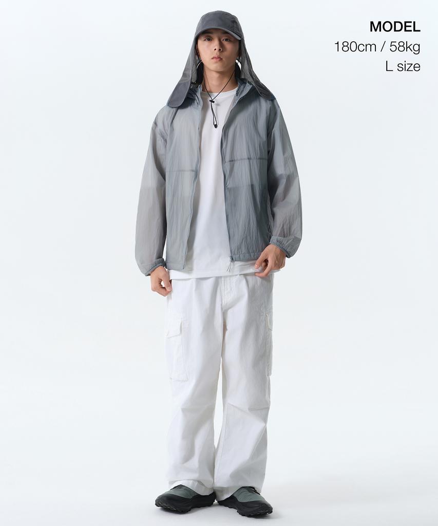 Musinsa Standard [City Leisure] Lightweight Packable Windbreaker Jacket [Light Grey]
