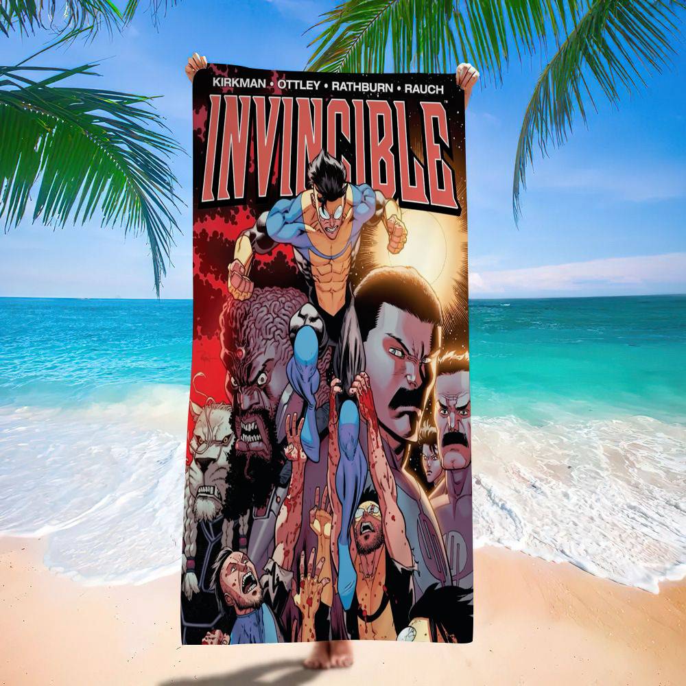 I-Invincible Season 2 Big Microfiber Beach Towels Quick Dry Towel Sand Beach Towels Pool Towel For Travel Swim Pool Yoga
