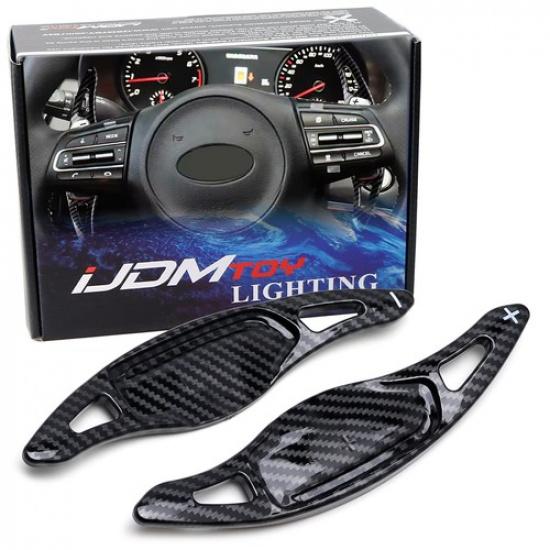 

Twill-Weave Carbon Pattern Steering Wheel Paddle Shifters For Kia Stinger K8