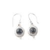 Rare Moss Agate Gemstone 925 Sterling Silver Jewelry Handcrafted Earrings 1.43" EE-117-39