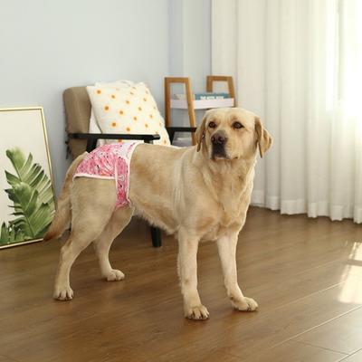 Cartoon Print Dog Physiological Pants Leak-Proof Elastic Waist Dog Sanitary Panties Washable Pet Menstrual Period Panties