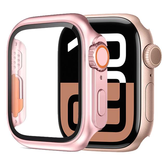 Glass+Case For Apple Watch 11 10 46mm 42mm 9 8 7 45mm 41mm Screen Protector Change Ultra 3/2/1 Bumper Cover iWatch 6 5 4 SE 44mm